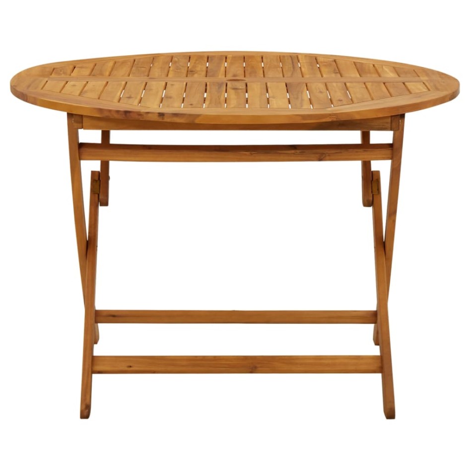 Mesa plegable de jardín de madera maciza de acacia 110