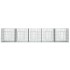 Jaula para conejos 5 paneles hierro galvanizado 273x79x54