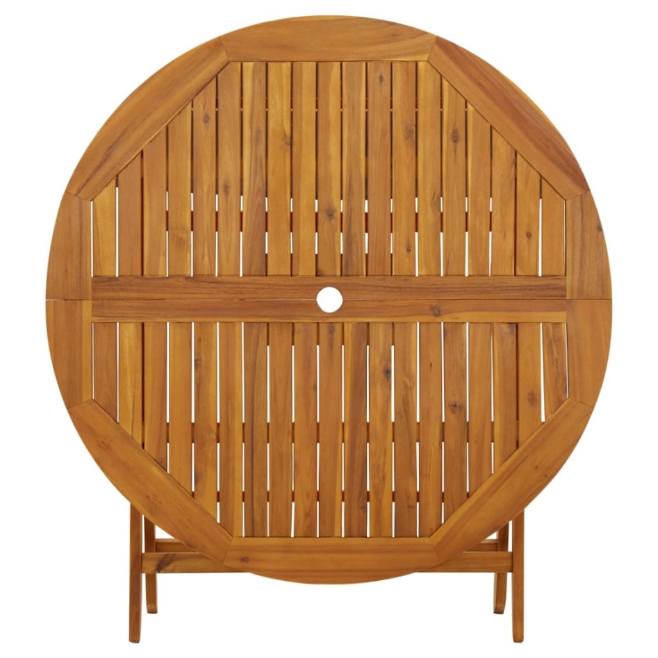 Mesa plegable de jardín de madera maciza de acacia 110