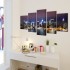 Set decorativo de lienzos para pared Nueva York noche 200 x 100