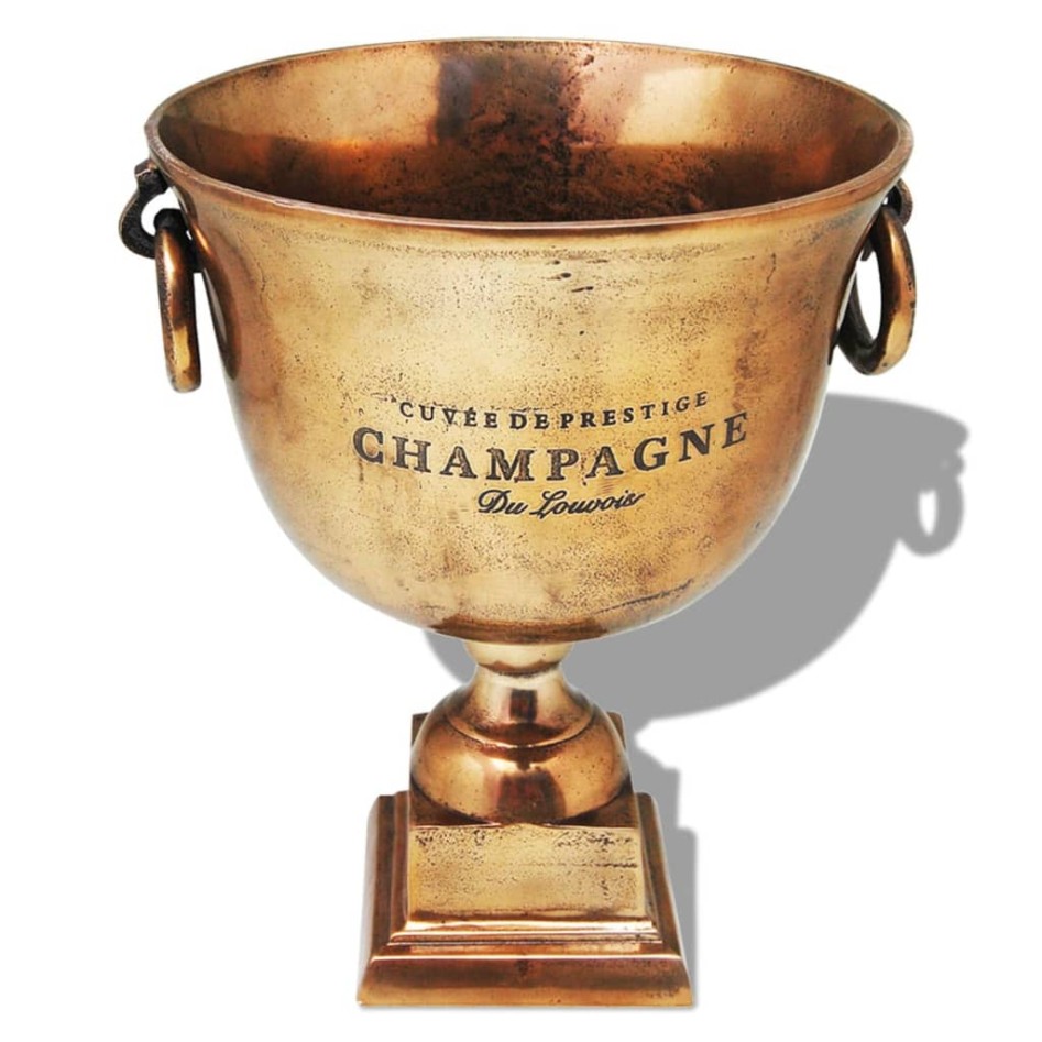 Enfriador de champán copa trofeo marrón