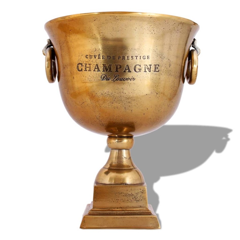 Enfriador de champán copa trofeo marrón