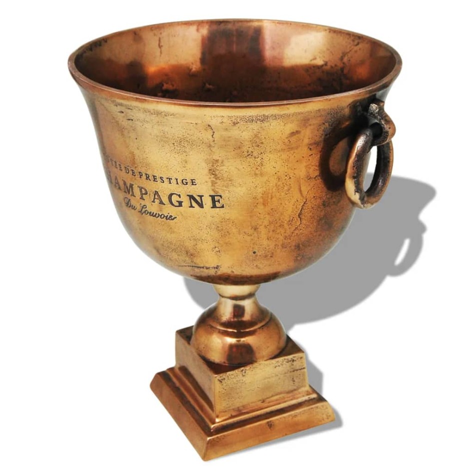 Enfriador de champán copa trofeo marrón