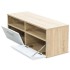Mueble de TV madera de ingeniería roble y blanco 95x35x36
