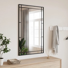 Espejo de pared rectangular de hierro negro 60x100