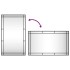 Espejo de pared rectangular de hierro negro 60x100