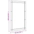 Espejo de pared rectangular de hierro negro 60x100