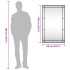 Espejo de pared rectangular de hierro negro 60x100