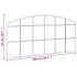 Espejo de pared arco de hierro negro 100x50