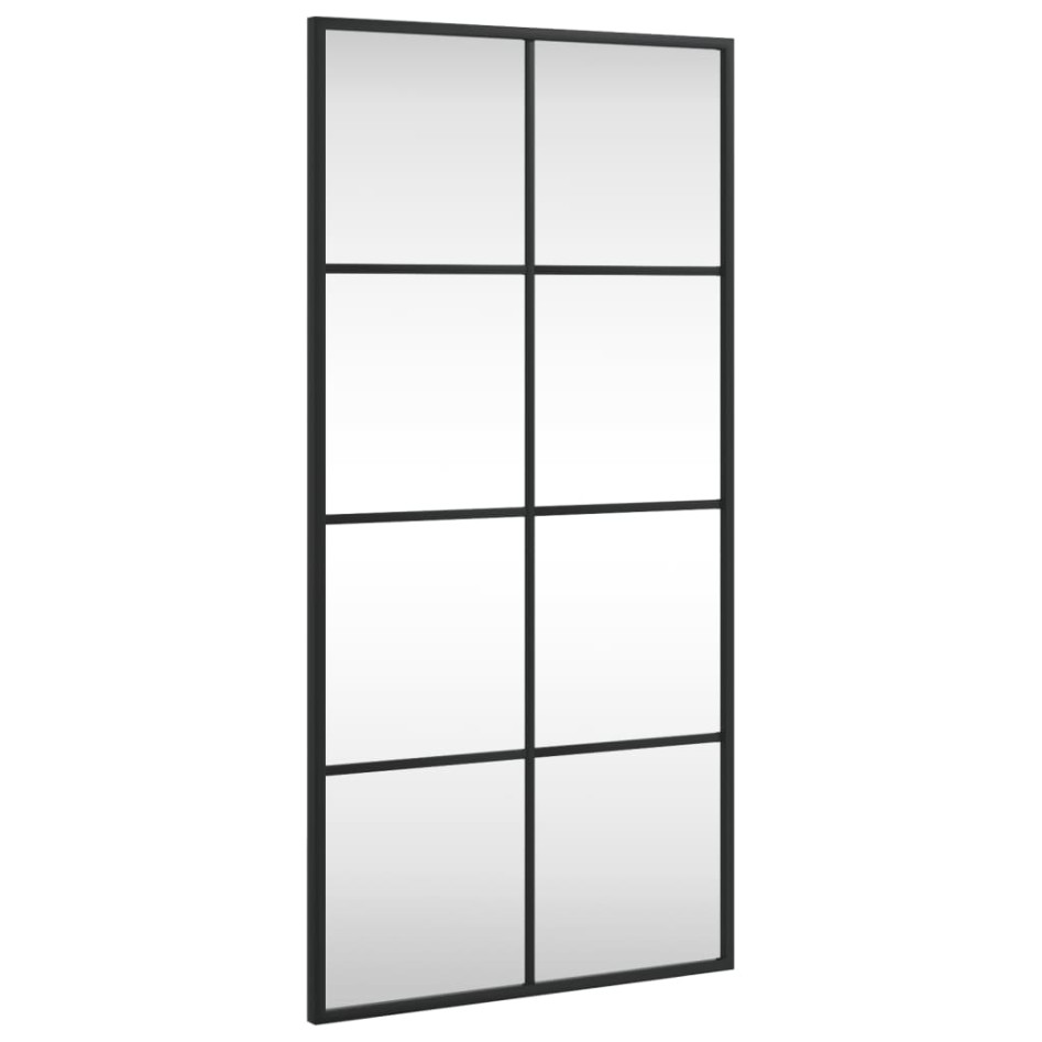 Espejo de pared rectangular de hierro negro 40x80