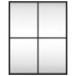 Espejo de pared rectangular de hierro negro 40x50