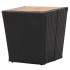 Mesa de centro ratán PE y madera maciza acacia 41,5x41,5x43