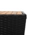 Mesa de centro ratán PE y madera maciza acacia 41,5x41,5x43