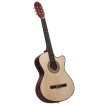Guitarra clásica occidental con ecualizador y 6 cuerdas