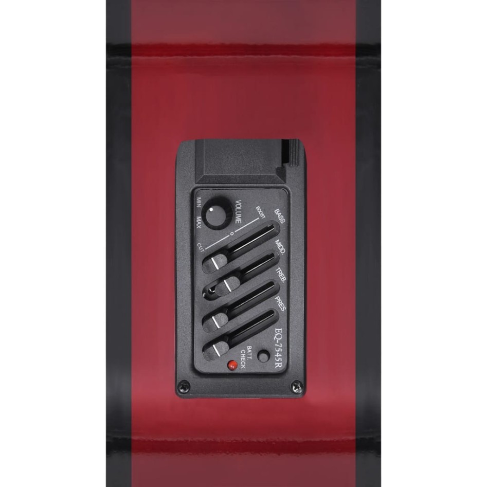 Guitarra clásica occidental con ecualizador y 6