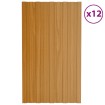Panel de tejado acero galvanizado color madera 12 uds 80x45 cm