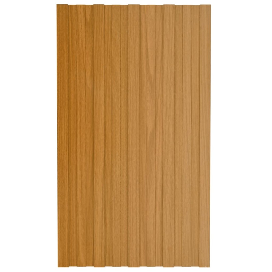 Panel de tejado acero galvanizado color madera 12 uds 80x45