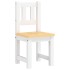 Mesa y silla infantil 3 pzas MDF blanco y