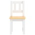 Mesa y silla infantil 3 pzas MDF blanco y