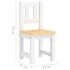 Mesa y silla infantil 3 pzas MDF blanco y