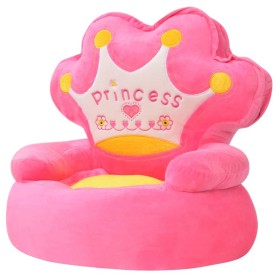 Silla de peluche para niños princesa
