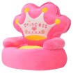 Silla de peluche para niños princesa rosa