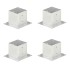 Anclajes para postes 4 unidades metal galvanizado 141
