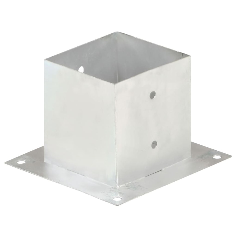 Anclajes para postes 4 unidades metal galvanizado 141