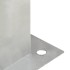 Anclajes para postes 4 unidades metal galvanizado 141