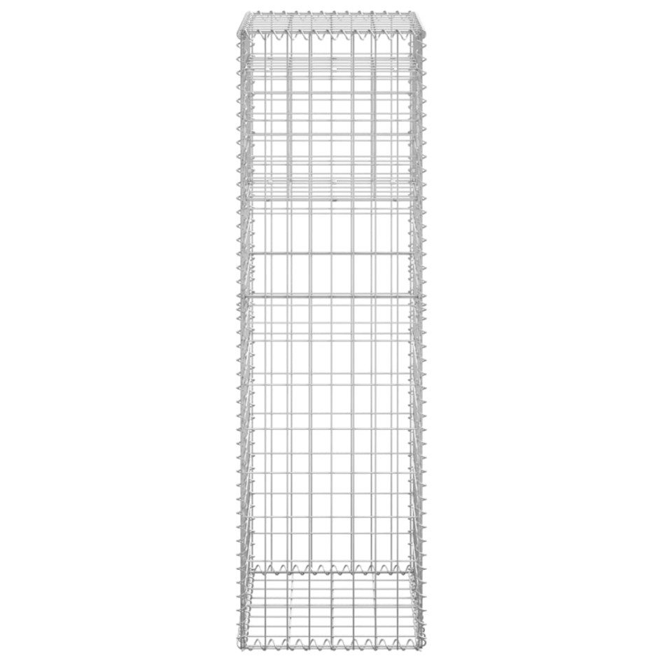 Cestas postes de gaviones 2 unidades hierro 40x40x140