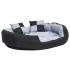 Cojín para perro reversible y lavable gris y negro 110x80x23