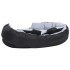 Cojín para perro reversible y lavable gris y negro 110x80x23