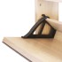 Mueble zapatero 2 compartimentos espejo color roble