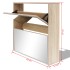 Mueble zapatero 2 compartimentos espejo color roble
