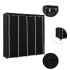 Armario con 4 compartimentos negro 175x45x170