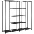 Armario con 4 compartimentos negro 175x45x170