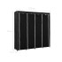 Armario con 4 compartimentos negro 175x45x170