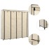 Armario con 4 compartimentos color crema 175x45x170