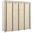 Armario con 4 compartimentos color crema 175x45x170