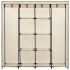Armario con 4 compartimentos color crema 175x45x170
