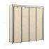 Armario con 4 compartimentos color crema 175x45x170