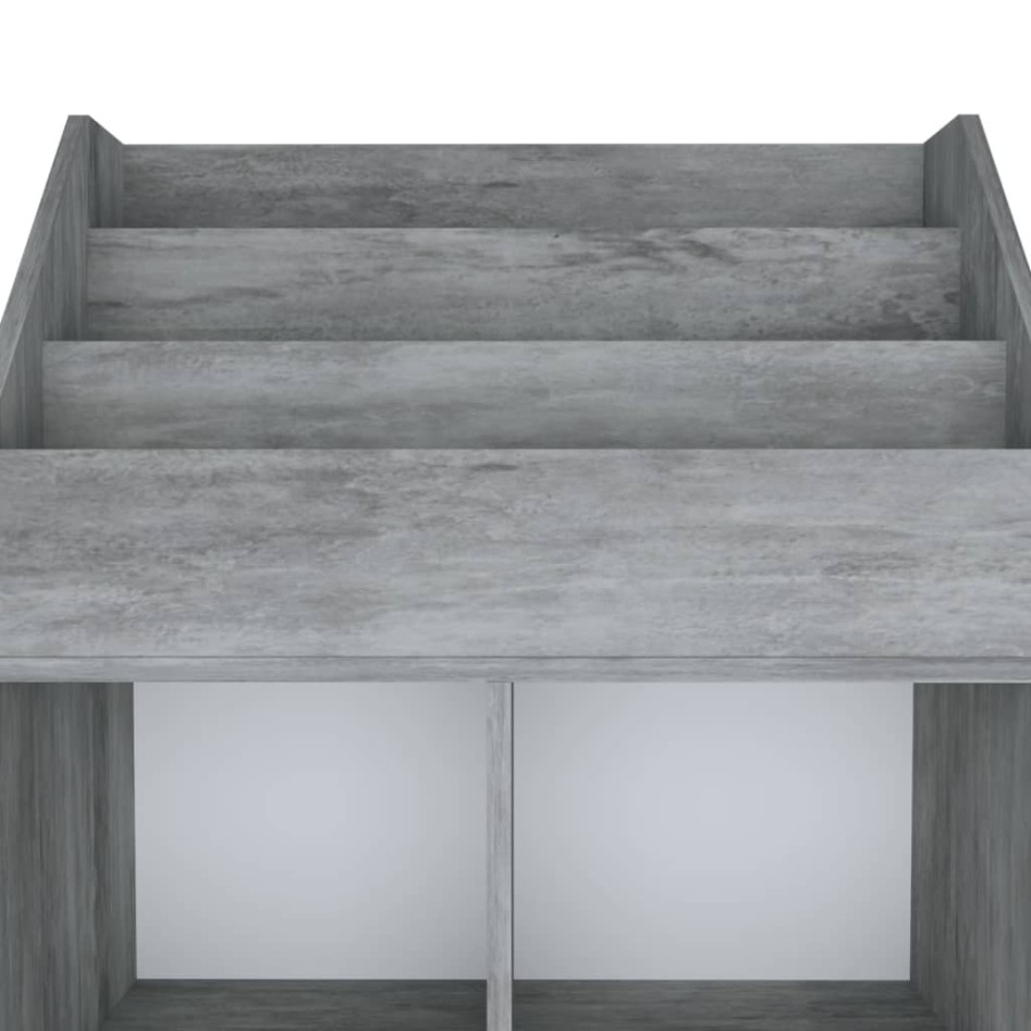 Revistero de niños madera de ingeniería hormigón 71x30x114