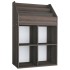 Revistero de niños madera ingeniería gris y Sonoma 71x30x114