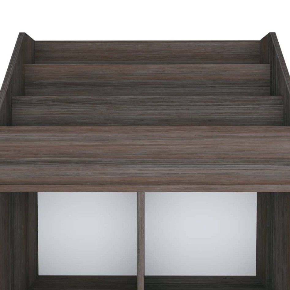 Revistero de niños madera ingeniería gris y Sonoma 71x30x114