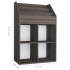 Revistero de niños madera ingeniería gris y Sonoma 71x30x114