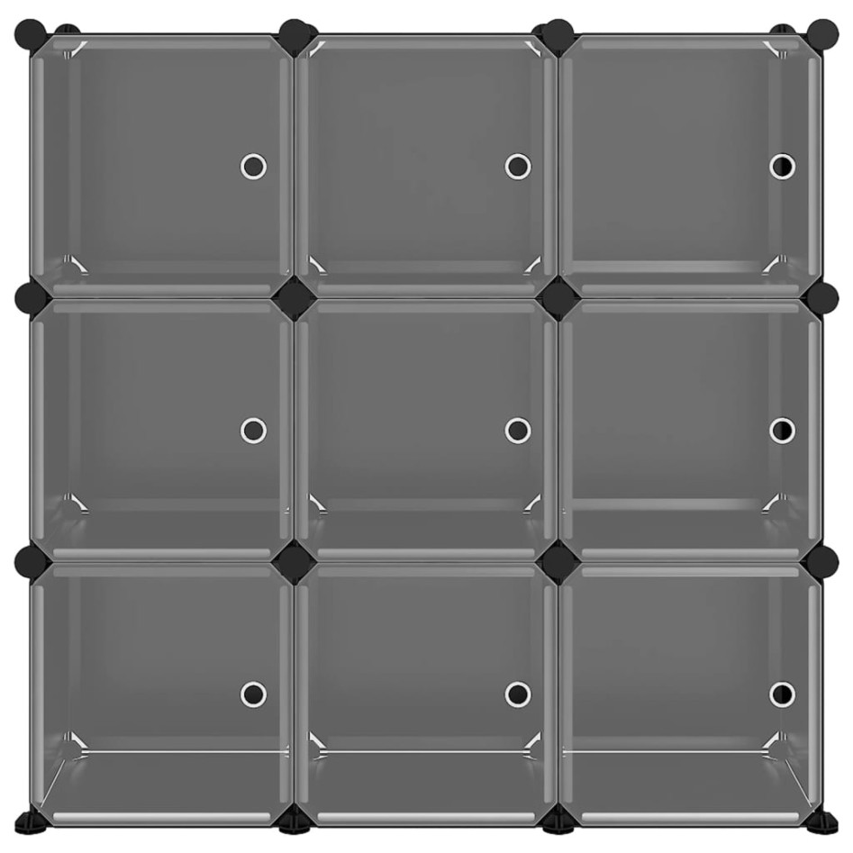 Estantería de cubos con 9 compartimentos y puertas PP