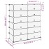 Zapatero PP transparente 94,5x36,5x106