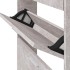 Mueble zapatero madera contrachapada gris hormigón 59x17x150