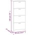 Mueble zapatero madera contrachapada gris hormigón 59x17x150