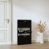 Mueble zapatero madera contrachapada negro 59x17x108